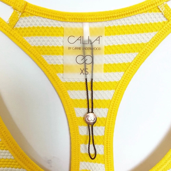 CALIA by Carrie Underwood Move Yellow Stripe Tank - Picture 9 of 10